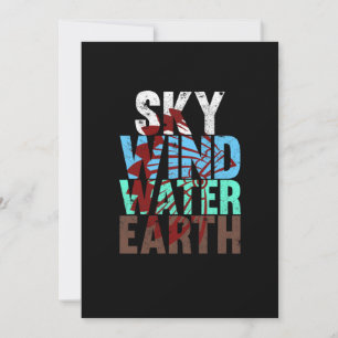 Sky Wind Water Earth - Indische Unterstützung des  Dankeskarte