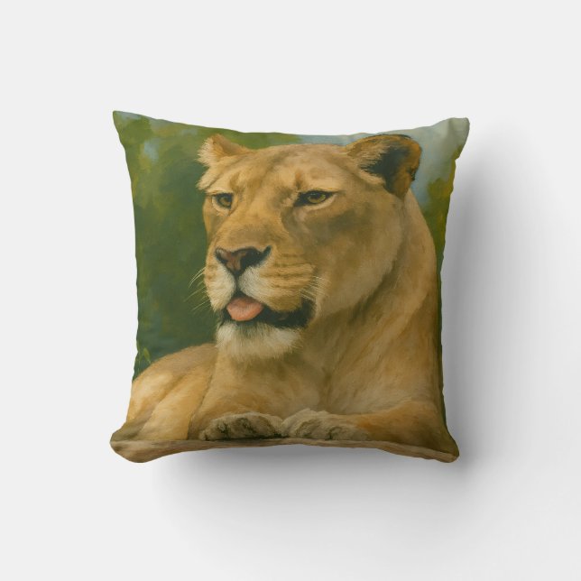 Skybound Grace - Lioness on Ledge Kissen (Vorderseite)