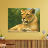 Skybound Grace - Lioness on Ledge Leinwanddruck (Insitu (Wohnzimmer))