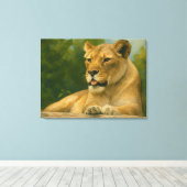Skybound Grace - Lioness on Ledge Leinwanddruck (Insitu (Holzboden))