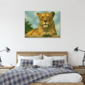 Skybound Grace - Lioness on Ledge Leinwanddruck (Insitu (Schlafzimmer))