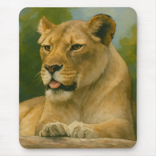 Skybound Grace - Lioness on Ledge Mousepad (Vorne)