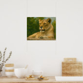 Skybound Grace - Lioness on Ledge Poster (Küche)