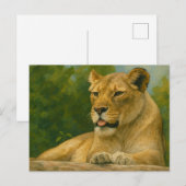 Skybound Grace - Lioness on Ledge Postkarte (Vorne/Hinten)