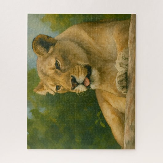 Skybound Grace - Lioness on Ledge Puzzle (Vertikal)