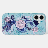 Skybound Serpent - Blue Dragon Floral Case-Mate iPhone Hülle (Rückseite (Horizontal))