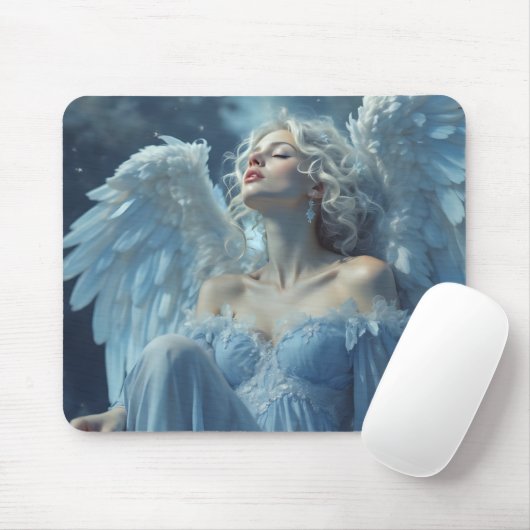 Skybound Silence: Engel des Mitternachtschleiers Mousepad (Mit Mouse)