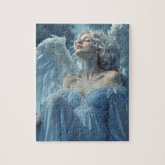 Skybound Silence: Engel des Mitternachtschleiers Puzzle (Vertikal)