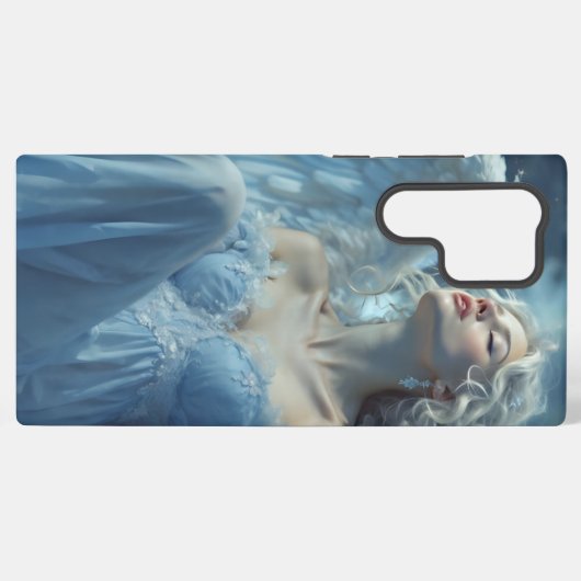 Skybound Silence: Engel des Mitternachtschleiers Samsung Galaxy Hülle (Rückseite (Horizontal))