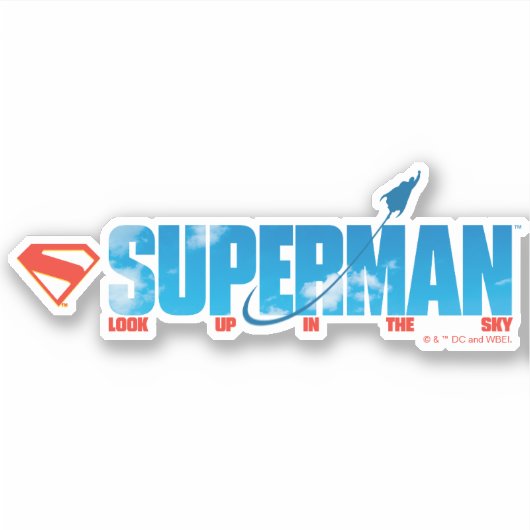 Skybound Superman Silhouette Aufkleber (Vorderseite)