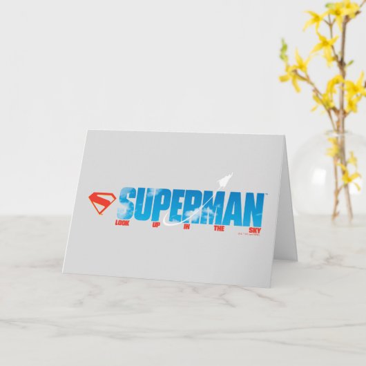 Skybound Superman Silhouette Karte (Gelbe Blume)