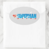 Skybound Superman Silhouette Ovaler Aufkleber (Tasche)