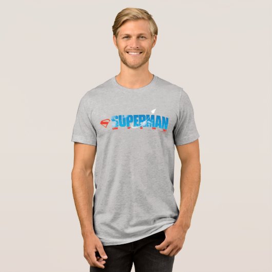 Skybound Superman Silhouette Tri-Blend Shirt (Vorderseite voll)