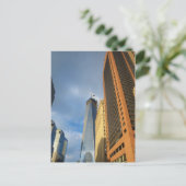 Skycraper Reflections New York Postcard Postkarte (Stehend Vorderseite)