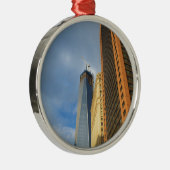 Skycraper Reflections of New York Silbernes Ornament (Rechts)