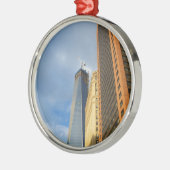 Skycraper Reflections of New York Silbernes Ornament (Links)