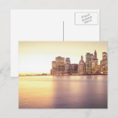 Skycraper Skyline - New York City Sunset Postkarte (Vorne/Hinten)