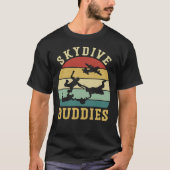 Skydive Buddies Vintag Retro T-Shirt (Vorderseite)