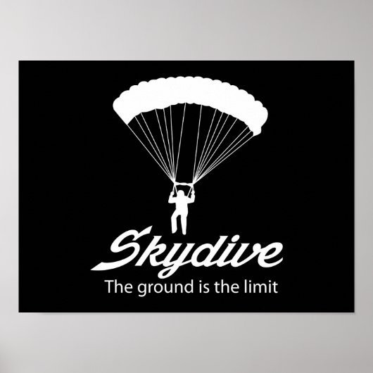 Skydive der Boden ist das Limit Poster (Vorne)