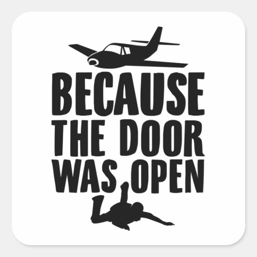 Skydive| Fallschirmspringen Skydiver Geschenke Quadratischer Aufkleber (Vorderseite)