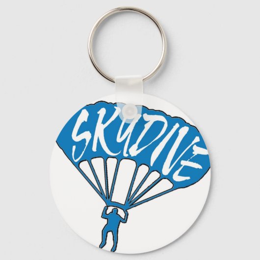 Skydive fanatic blue Logo Schlüsselanhänger (Vorderseite)