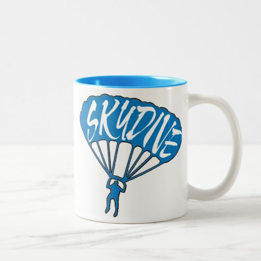 Skydive fanatic blue theme coffee Tasse (Rechts)