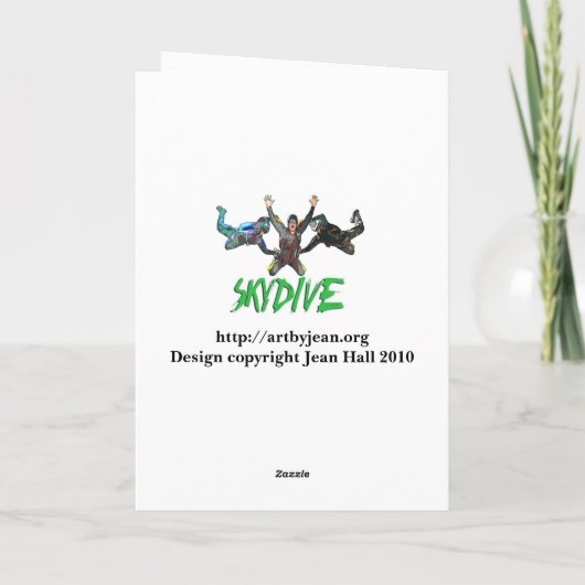 Skydive - Grüner Text Karte (Rückseite)