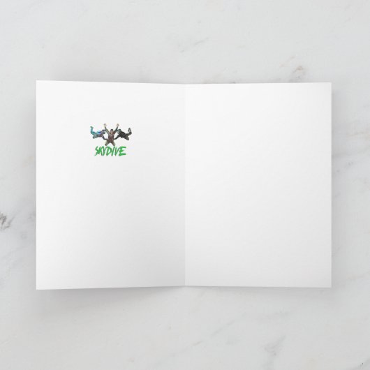 Skydive - Grüner Text Karte (Innenseite)