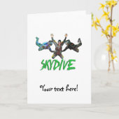 Skydive - Grüner Text Karte (Gelbe Blume)
