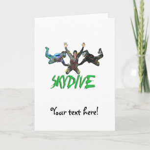 Skydive - Grüner Text Karte