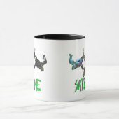 Skydive - grüner Text Tasse (Zentrum)