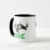 Skydive - grüner Text Tasse (Vorderseite Links)