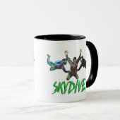Skydive - grüner Text Tasse (VorderseiteRechts)