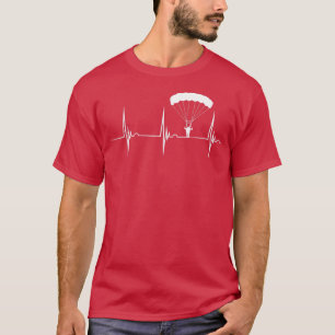 Skydive Heartbeat Skydiver Skydive EKG Pulse Jum T-Shirt