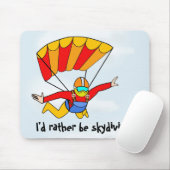 Skydive - ich vielmehr skydiving! - Blau Mousepad (Mit Mouse)