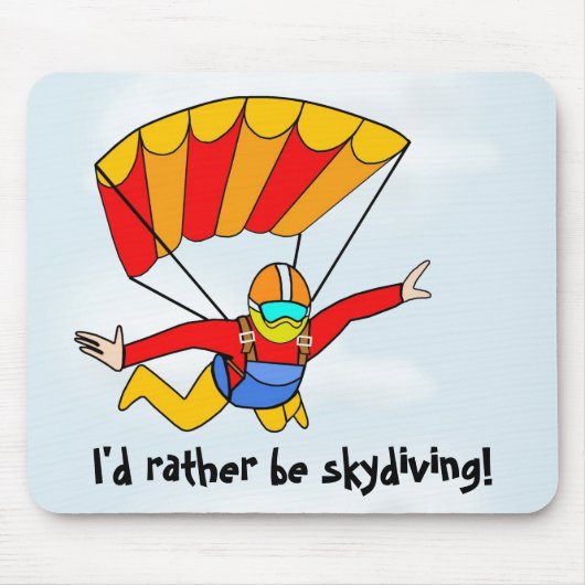 Skydive - ich vielmehr skydiving! - Blau Mousepad (Vorne)