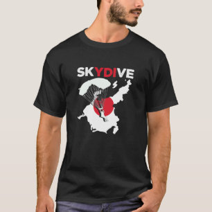 Skydive Japan Flag Fallschirmspringen Skydiving Sp T-Shirt