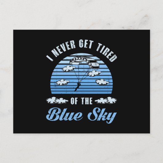 Skydive Jump Skydiver Retro Funny Gift Postkarte (Vorderseite)