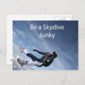 Skydive-Junky Postkarte (Vorne/Hinten)