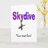 Skydive Lila Karte (Gelbe Blume)
