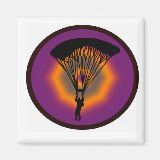 SKYDIVE LILA SKIEN MAGNET (Vorne)