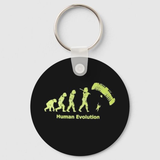SkyDive menschliche Evolution Schlüsselanhänger (Vorderseite)