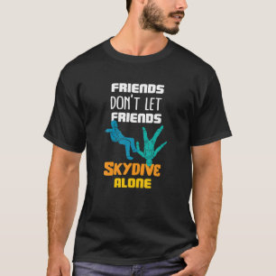 Skydive Parachute Skydiver Parachutist Sonnige Bas T-Shirt