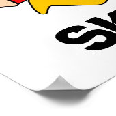 Skydive Red Yello Parachute Poster (Ecke)