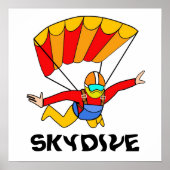 Skydive Red Yello Parachute Poster (Vorne)