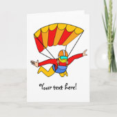 Skydive roter Yello Fallschirm Karte (Vorderseite)