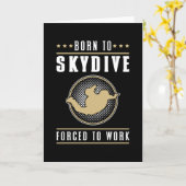 Skydive Skydive Jump Skydiver Flugzeug Funny Gift Karte (Gelbe Blume)