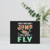 Skydive Skydive Skydiver Jump Retro Funny Gift Postkarte (Stehend Vorderseite)