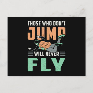 Skydive Skydive Skydiver Jump Retro Funny Gift Postkarte