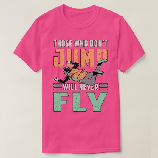 Skydive Skydive Skydiver Jump Retro Funny Gift T-Shirt (Design vorne)